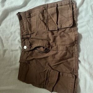 SHEIN Brown Skater Skirt